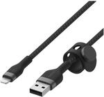 Belkin BoostCharge Pro Flex geflochtenes USB-A/Lightning-Kabel 2m schwarz