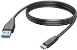 Hama Ladekabel, USB-C - USB-A, 3 m, Schwarz
