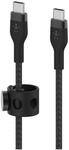 Belkin BoostCharge Pro Flex geflochtenes USB-C/USB-C-Ladekabel 3m schwarz