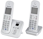 Panasonic KX-TG6822GB Duo DECT Schnurlostelefon perl-silber