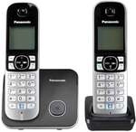 Panasonic KX-TG6812GB DECT Schnurlostelefon DUO ohne Anrufbeantworter schwarz