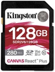 Kingston Canvas React Plus V60 SD 128GB SDXC UHS-II 280R/100W U3 V60