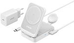 Anker MagGo 3-in-1 Qi2 Ladestation 15W wei&szlig;