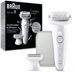 Braun Silk-&eacute;pil 9-041 Epilierer Damen wei&szlig;/silber