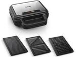 Tefal Ultracompact SW383D10 3-in-1 Sandwichmaker Edelstahl/schwarz