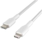Belkin geflochtenes USB-C/Lightning-Kabel 1m wei&szlig;