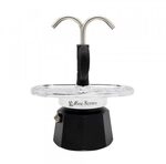 Bialetti Mini Express Kandisky 2 Tassen Espressokanne schwarz