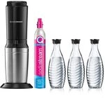 SodaStream Crystal 3.0 Aktionspack 3 Karaffen Trinkwasser-Sprudler titan