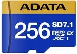 ADATA Premier Extreme microSD 256GB SD7.1 Speicherkarte blau/gelb