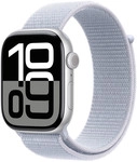 Apple Watch Series 10 GPS 46mm Aluminium Silber Sport Loop Blaue Wolke