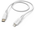Hama Ladekabel "Flexible", USB-C - Lightning, 1,5 m, Silikon, f&uuml;r iPhone, Wei&szlig;