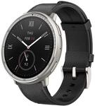 Amazfit Active 2 44mm GPS Smartwatch schwarzes Leder Premium Version