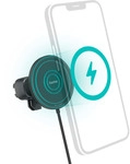 Hama Kfz-Handy-Ladeger&auml;t MagCharge Car FC15 15W kabellos f&uuml;r iPhone Schwarz