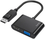 Hama Video-Adapter, 2in1, DisplayPort-Stecker - VGA & HDMI&trade;-Buchse, Ultra-HD 4K