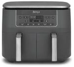 Ninja DZ300EU Dual Zone Hei&szlig;luftfritteuse 7,6l metallic grau