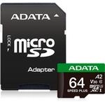 ADATA SPEED PLUS Speicherkarte mit SD-Adapter 64GB