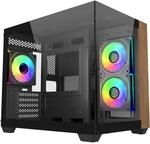 Cooler Master Elite 481 Wood Micro-ATX-Geh&auml;use schwarz