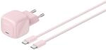 Belkin BoostCharge 30W GaN USB-C Ladeger&auml;t mit USB-C Kabel rosa