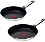 Tefal Emotion Pfannen-Set Edelstahl 2-teilig 28cm schwarz/edelstahl
