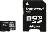 Transcend Premium TS8GUSDU1 microSDHC-Speicherkarte 8GB