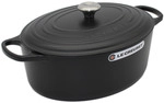 Le Creuset Signature Br&auml;ter oval 35 cm schwarz