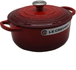 Le Creuset Br&auml;ter Signature Rund Gusseisen Kirschrot 20cm