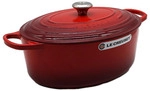 Le Creuset Signature Br&auml;ter oval 35 cm kirschrot