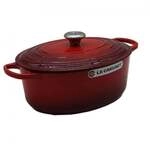 Le Creuset Signature Br&auml;ter oval 27 cm kirschrot