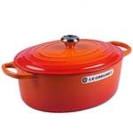 Le Creuset Br&auml;ter Signature Oval Gusseisen Ofenrot 33cm