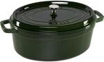 Staub La Cocotte 33 cm oval 6,7l Gusseisen basilikumgr&uuml;n