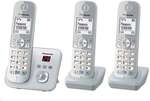 PanasonicKX-TG6823GS DECT Schnurlostelefon mit Anrufbeantworter perl-silber