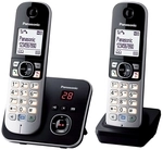 Panasonic KX-TG6822GB Duo DECT Schnurlostelefon schwarz