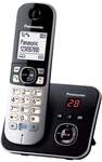 Panasonic KX-TG6821GB DECT-Schnurlostelefon mit Anrufbeantworter schwarz