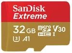 SanDisk Extreme microSDHC Speicherkarte 32GB f&uuml;r Action Cameras und Drones