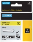 Dymo 18432 RhinoPRO Vinyl permanenter Klebstoff schwarz/gelb