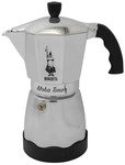 Bialetti Moka Elektrisch Timer Espressokocher 6 Tassen silber/schwarz
