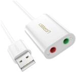 UGREEN Externe USB-Soundkarte wei&szlig;