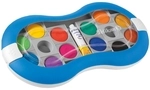 Pelikan 724617 - Deckfarbkasten Space, 12 Farben + 1 Tube Deckwei&szlig;, blau