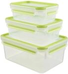 Emsa Clip & Close 515585 Frischhaltedosen-Set gr&uuml;n/transparent