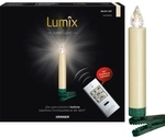Krinner Lumix SuperLight 10er Basis-Set Kabellose Christbaumkerzen Elfenbein