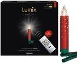 Krinner Lumix SuperLight Crystal 14er Basis-Set Kabellose Christbaumkerzen Rot
