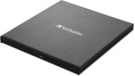 Verbatim Externer Slimline Bluray Writer mit USB 3.2-Kabel externer DVD und Bluray