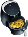 Severin FR 2445 Hei&szlig;luftfritteuse 5l schwarz/silber-metallic