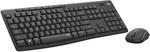 Logitech MK295 kabelloses Tastatur-Maus-Set grafit US-Layout