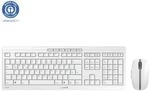 Cherry STREAM DESKTOP kabelloses Tastatur- und Maus-Set wei&szlig;-grau