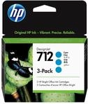 HP No. 712 Tintenpatrone 3er-Pack cyan