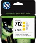HP 712 3er-Pack Tinte gelb