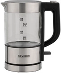 Severin WK 3472 Mini Glas Wasserkocher edelstahl/schwarz