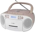 Reflexion RCR2260DAB/PK, Tragbares CD/MP3-Cassetten-USB-DAB+-Stereo Radio pink