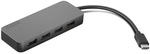 Lenovo 4X90X21427 USB-C auf 4x USB-A Hub eisengrau